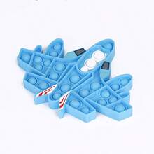 Blauer Flugzeug Luftpolsterfolie Stressabbau Spielzeug, Fidget Toy, schnell knisterndes Entspannungsspielzeug für Erwachsene und Kinder, Partyspiel Dekor Geschenk für Weihnachten, Halloween, geeignet für Jungen, Mädchen, Kinder und Erwachsene