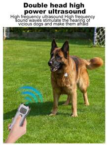 جهاز طارد الكلاب بالموجات فوق الصوتية الجديد، مدرب كلاب محمول عالي الطاقة، جهاز مضاد للنباح، طارد كلاب ثنائي الرأس بوضعي الموجات فوق الصوتية والوميض، مضاد للعض، طارد الكلاب