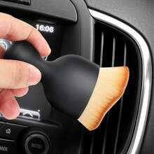1pc Rhinestone Embellished Car Interior Crevice Brush, Short Soft Bristles Clean Air Conditioner Vent, Cleaning & Beauty