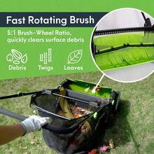 GreenSweep Pickup Pro Garden Sweeper Leaf Amp; Grass Push Lawn Sweeper REFURB - as pic - View 3