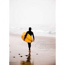 1 件墙壁艺术海报可选框架现代海滩海景波浪冲浪者冲浪印刷海报冲浪板冲浪运动帆布画墙壁艺术图片适用于房间家居装饰 - 彩色 - 查看 45