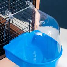 1 pezzo Bagnetto per uccelli trasparente, bagnetto per pappagalli, sospeso per gabbia degli uccelli, accessori per animali domestici, regalo di Natale