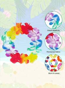 Conjunto de 5 peças de trajes havaianos para festa tropical, conjunto de saia de palha - perfeito para baile de máscaras, saias de palha para festa luau adulta, festas de verão e aniversários de Halloween