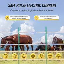 Electric Fence Tape, 1640Ft 500M Polytape Fencing Hot Wire, 3/4" Width 6 Stainless Steel Strands For Reliable Conductivity, UV & Rust Resistance, Portable Polywire For Horse Cattle Livestock - 1640ft 3/4inch - View 4