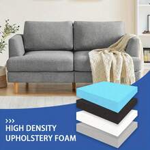 1 件 19.69 英寸 X19.69 英寸 X1.97 英寸 45D 高密度泡沫垫，室内装饰垫（用于餐椅垫、轮椅座椅更换）- 白色、黑色、灰色、浅蓝色