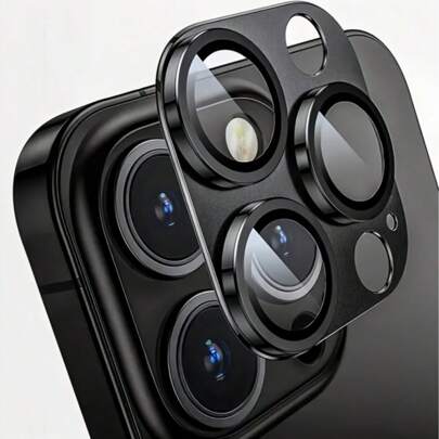 Camera Lens Protector Compatible With Iphone 16pro 15plus 14 13mini 12 11 Pro Max/15 14 13 11 Pro, Armor Camera Screen Protector Accessories, Frosted Surface, More Advanced, Suitable For Protective Case, High-Definition Tempered Glass, Anti- Protection Black Gift For Birthday, Family, Friends Alloy Metal With Tempered Glass Full Cover, Lens Protector, Phone Accessories Waterproof Shockproof Anti-Fall Anti-Fall Scratch Resistant Anti-Fingerprint
