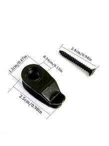 10PCS -Outdoor String Light Clips, Weatherproof Cable Hooks For Hanging Small String Lights And Holiday Decorations - Black,