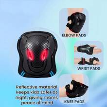 6Pcs/Set Adult Knee Pads And Elbow Pads Set & Wrist Guards For Roller Skating Skating Pads Protective Gear Adult - Roller Skate & Skateboard Pads Gym Accessories Knee Support Sports Knee Pads Gym Knee Pads
