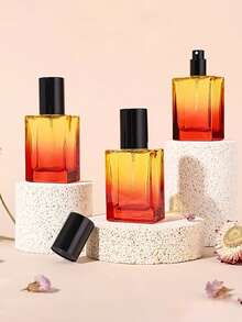 1 szt. Szklane butelki na perfumy Gradient 1oz/30ml - Wymienne butelki z atomizerem do drobnej mgiełki, podróżny rozmiar, przenośny kwadratowy design do perfum, olejków eterycznych i balsamów