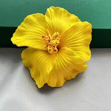 1个仿真芙蓉花发夹，10厘米，波西米亚风格，适合海滩度假，可作发夹、发卡、发饰、头饰等，也可作学习用品、发饰等。 - 彩色 - 查看 6