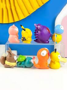 pokemon 1/8pcs Pokemon, Abstract Doll Ornaments, Suitable For Placing On Desks, Dining Tables, Bedside Tables, Etc., Birthday Gift Toys, Pikachu, Handmade Sets, Ideal Gifts For Enthusiasts, Party Lovers And Collectors, Suitable For Birthday Party Decorations. Features: Can Be Given As An Ideal Gift, A Must-Have In Summer, Suitable For Summer Parties, Birthday Parties, Christmas, Halloween, Thanksgiving Parties Or Use