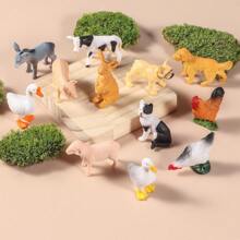 12 piezas de miniaturas de insectos y animales de plástico variados que incluyen arañas, mantis, libélulas, para decoración de pasteles y recuerdos de fiesta - juguetes de modelos para estimular