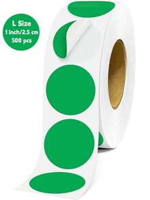 500 adesivos redondos de 2,5 cm com pontos coloridos para codificação de arquivos, marcação de pontos-chave, colorir, ideal para sala de aula, escritório e organização. Perfeitos para presentes de Natal, decoração de casa, scrapbooking, adesivos divertidos, adesivos para laptop, Kindle e celular. - Tamanho grande 500 peças - Ver 19