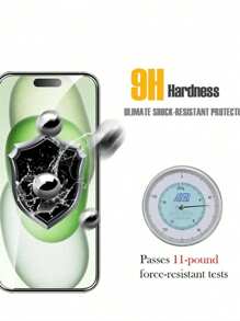 Set de 3 protectores de pantalla HD Clase A+ compatibles con 16E/ 16/ 16 Pro/ 16 Plus/ 16 Pro Max/15/14/ 13 Mini/12/ 11/XS/6/7/8 Plus, película transparente HD ultra fina de vidrio templado para protección de pantalla de teléfono móvil, amigable con fundas de teléfono