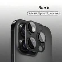 Camera Lens Protector Compatible With Iphone 16pro 15plus 14 13mini 12 11 Pro Max/15 14 13 11 Pro, Armor Camera Screen Protector Accessories, Frosted Surface, More Advanced, Suitable For Protective Case, High-Definition Tempered Glass, Anti- Protection Black Gift For Birthday, Family, Friends Alloy Metal With Tempered Glass Full Cover, Lens Protector, Phone Accessories