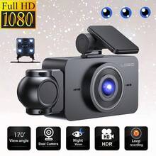 Cámara de salpicadero HD 1080p con doble lente delantera y trasera, grabadora de video interior con WiFi y 64G - como en la foto - Ver 2