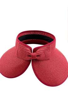 Faltbarer Sommerhut aus Stroh, leerer Oberteil, tragbarer Sonnenhut für Outdoor, großer Rand, Strandhut