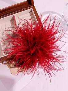 1pc Exaggerated Fashionable Elegant Solid Color Artificial Feather Brooch, Summer Bikini Dress Decoration Pin Backpack For School Office Accessories Shirts Jacket Jewelry Halloween Clothes Pin Funny Cute Teacher Gifts Halloween Accessories Teachers Day Costume Accessories Bag Charms - Multicolor - View 14