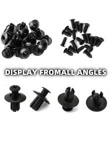 20 Pieces Of 8mm Black Plastic Screws - Durable Car Bumper And Repair Screws - Suitable For ,  Focus, , Nissan And  Vehicles, As Well As Most Cars, Auto Parts Screws, And Auxiliary Hooks - 黑色 - 查看 8