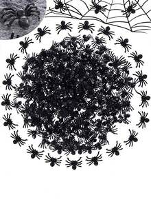 100pcs/50pcs Realistic Mini Spiders Set - Fake Mini Spiders, Plastic Spider Toy- Horror Prank, Cheap Fake Spiders Bulk Halloween Outdoor Haunted House Props Horror Prank/Graduation Gag Gift/Garden Decor/Yard Decor/Holiday Decor,Plastic Scary Props, Waterproof Outdoor Spiders - Black - View 3