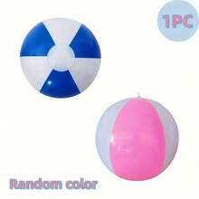 Balón de playa inflable con diseños vibrantes de arcoíris y azul - Hecho de material de PVC duradero para fiestas en la piscina, juegos de playa, decoraciones de verano y actividades al aire libre | Juguete flotante impermeable para adultos, barbacoas en el patio, eventos con temática hawaiana y accesorios para fotos de vacaciones (fácil de inflar, diseño compacto para viajes)