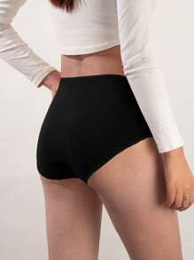 4 Peças Calcinhas Femininas de Cintura Alta Simples, Calcinha Modeladora Básica Simples de Algodão Puro Plus Size, Calcinha Confortável Macia e Sem Costura