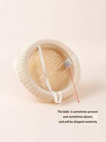 1 pieza Sombrero de sol con borde de bebé niña tejido con flor, sombrero de sol versátil para verano de bebé/niño pequeño