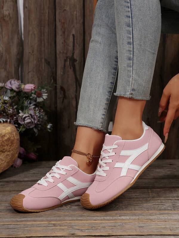 2025 Neue alltagstaugliche, einfache, leichte und bequeme Schnürstiefel mit rundem Zeh, dicker Sohle, Vintage Lässig Schuhe für Damen, Damen Segeltuch Sneaker, Damen Sportschuhe, Damen Oxford Schuhe