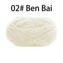 50 g/paquet, 60 m/paquet de fil à tricoter épais fait main (couleur aléatoire) pour tricoter des écharpes, crocheter des chaussures, des poupées et plus