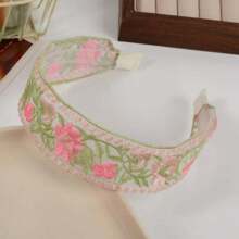 3pcs Elegant Versatile Floral Embroidered Headbands For Women, Suitable For Daily Use, Commute, School, Work, Beach, Party, Mother's Day Gift Hairband Hair Hoop