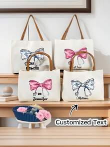 Bolsa de lona personalizada con asa, estetoscopio con lazo y nombre, regalo de graduación y aprecio para enfermera, médico o personal médico - Multicolor - Ver 1