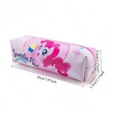 MY LITTLE PONY 1 Stück MY LITTLE PONY Mädchen Make-up Tasche, tragbare Aufbewahrungstasche, Federmäppchen, einfache Stiftetasche, Aufbewahrungstasche für Mädchen Grundschüler, Rückkehr zur Schule, Schulmaterial