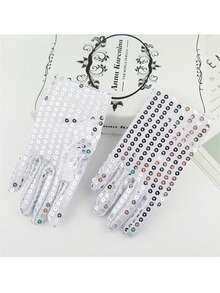 1 Pair Style Glitter Gloves For 3-8 Years Old Kids, Stage Dance Gloves For Children's Day & Dance Performance - 3-8 Years Old - View 17