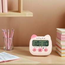 1 pieza Temporizador de estudiante, diseño silencioso para estudiar, escribir, aprender, autodisciplina de niños, cuenta regresiva para cocina, escritorio, administración del tiempo, decoración de habitación reloj digital, reloj despertador, decoración de dormitorio, decoración de vuelta al colegio, decoración escolar, sorpresa escolar