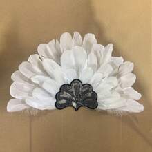 女士羽毛头饰羽毛亮片头饰狂欢节头饰服装歌舞女郎配饰万圣节
