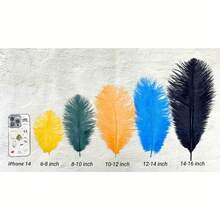 20pcs Black Artificial Feathers 10-12 Inch (25-30cm) Bulk Feathers For Home Decoration And DIY Clothes Decoration, Gatsby Decorations - Black - View 6