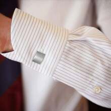 طقم أزرار أكمام رجالي عصري وشائع، أزرار أكمام فاخرة مطلية بالفضة، إكسسوارات العريس كهدية زواج، هدية مثالية للحبيب في عيد الحب أو عيد الميلاد أو عيد الهالوين أو رأس السنة الجديدة