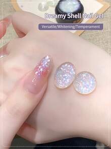 annies 5ml 1pc Dream Shell Gel Nail Polish Semi Permanent Soak Off UV LED Opal Glitter With Fine Shimmer Gel Nail Salon DIY - 彩色 - 查看 2