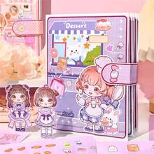 可爱食物DIY免剪贴簿手工套装：3D场景材料包、贴纸、拼贴画、安静书