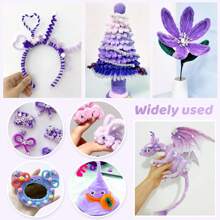 200 piezas de limpiapipas en colores lila claro, lavanda, morado oscuro, rojo, verde nieve, color jade púrpura y color orquídea púrpura. Manualidades y limpieza de limpiapipas de Navidad, suministros de artesanía y decoración de artes y manualidades.