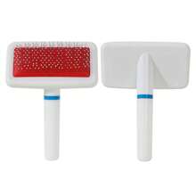 1 pièce Brosse pour chiens avec manche blanc, brosse de toilettage classique best-seller détachant et massante