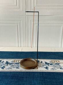 Quemador de incienso colgante con base, quemador de incienso en varitas de aromaterapia, ornamentos de madera de estilo zen para interiores del hogar (sin incluir incienso)