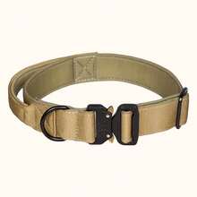 CP407 可调节战术狗项圈，适用于中大型犬 - 耐用尼龙，配有金属扣、D 形环和控制手柄 - 鲜艳的色彩，防爆，适合训练和散步 - 适合狗主人 - 非常适合户外活动和训练