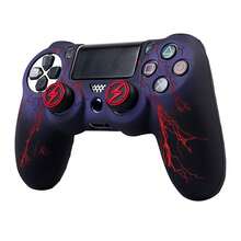适用于 Playstation 4 控制器的 Lightning 控制器外壳，RALAN 1 控制器保护套 +2 个定制拇指握把盖 - 彩色 - 查看 7