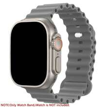 Ocean Silicone Sport Band Compatible With Apple Watch Ultra 2/Ultra Band 49mm 45mm 46mm 44mm 42mm(Series 3) For Men Women, Breathable Soft Waterproof Strap For Apple Watch Ultra 2, Apple Watch Ultra Series SE 10/9/8/7/6/5/4/3/2/1