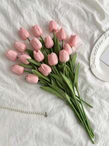 3 pezzi di fiori artificiali di tulipano, adatti per decorare casa, soggiorno, camera da letto, ufficio, scrivania, giardino, feste, regali per vacanze