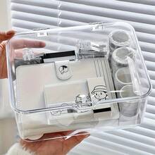 1 hộp đựng đồ dùng để bàn bằng Acrylic trong suốt có nắp, hộp đựng đồ dùng văn phòng phẩm chống bụi, hộp đựng đồ dùng để bàn làm việc, hộp đựng đồ dùng đa năng cho gia đình và văn phòng - Trong sáng - Xem 3