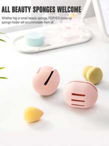 Silicone Makeup Sponge Sponge Travel Case, Portable Powder Puff Storage Box With Dustproof Lid Travel Essentials Travel Accessories Vacation Summer Holiday Back To School