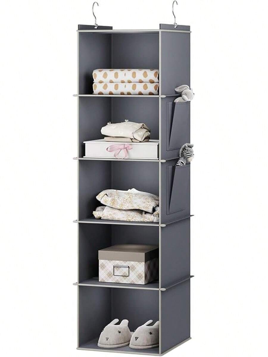 Estantería colgante de 4 niveles, organizador colgante de armario - Gris - Ver 1