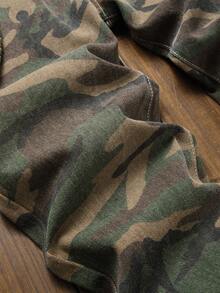 Men's Camouflage Drawstring Decor Jeans - Multicolor - View 5